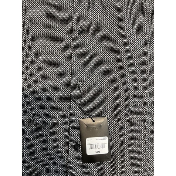 NWT Shaquille O’Neal Black And White Geo Print Button Down 4XL - Picture 3 of 6